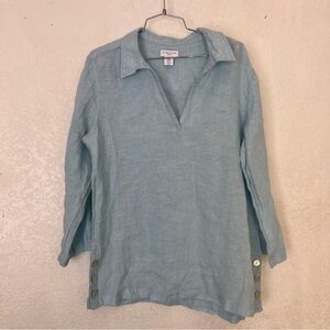 5/$25 Antibes blanc medium Womens linen top b49
